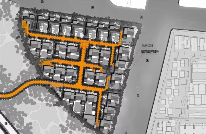 王字型路网造剖析人流，，，，，包管入口私密性